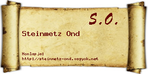 Steinmetz Ond névjegykártya